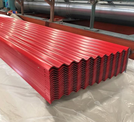 SGCC 빨간 금속 루핑 시트 BSI ISO 14001 컬러 도금 강철판