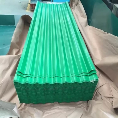 로크웰B경도 85 사전 착색된 Gi 시트 30-600g/M2 녹색 골 지붕 시트