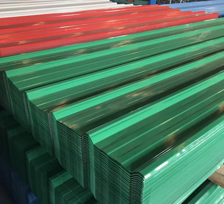 SGCC 빨간 금속 루핑 시트 BSI ISO 14001 컬러 도금 강철판